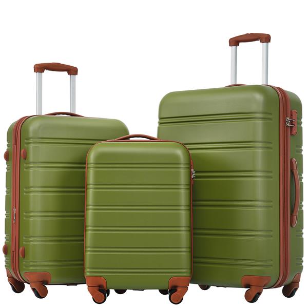 3 Piece Luggage Set Hardside Spinner Suitcase with TSA Lock 20" 24' 28" Available