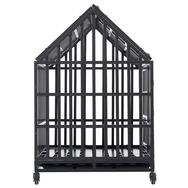 Heavy Duty Dog Cage  pet Crate with Roof