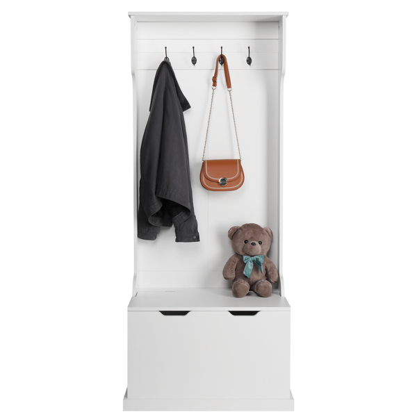 Independent wardrobe manager, with clothes hook, multiple storage racks, bedroom, porch wardrobe storage rack, white