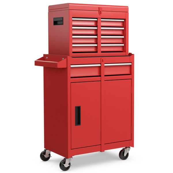 Rolling Tool Chest with 5 Sliding Lockable Drawers