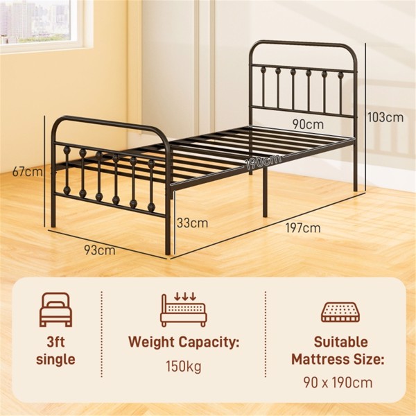 Single Metal Bed Frame