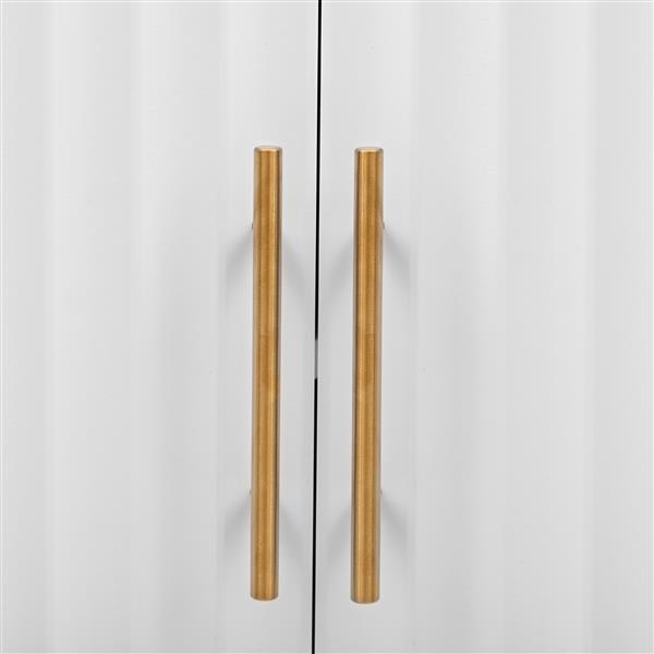 Featured Three-door Storage Cabinet with Metal Handles, Suitable for Corridors, Entrances, Living rooms, and Study rooms