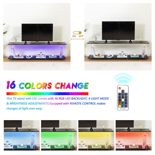 TV stand, TV cabinet, yakeli partition TV cabinet, table imitation marble pattern, can do tv cabinet can also do side cabinets, can be placed in the lounge, living room or bedroom, color: black