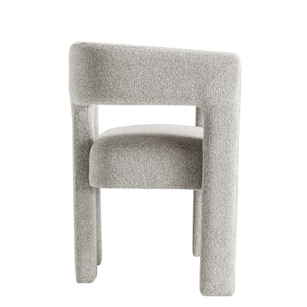 Contemporary Designed Fabric Upholstered Accent Chair Dining Chair for Living Room, Bedroom, Dining Room, Gray