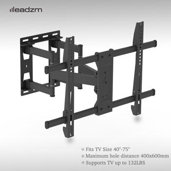 LEADZM TMDS-106 40-75\\" Flat Tilting TV Wall Mount with Spirit Level