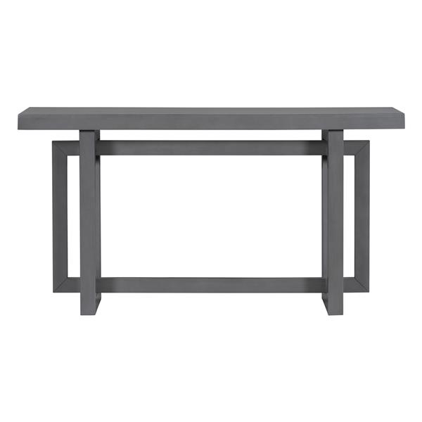 Contemporary Console Table with Wood Top, Extra Long Entryway Table for Entryway, Hallway, Living Room, Foyer, Corridor