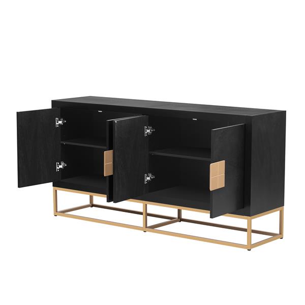 Light Luxury Designed Cabinet with Unique Support Legs and Adjustable Shelves, Suitable for Living Rooms, Corridors, and Study Rooms.