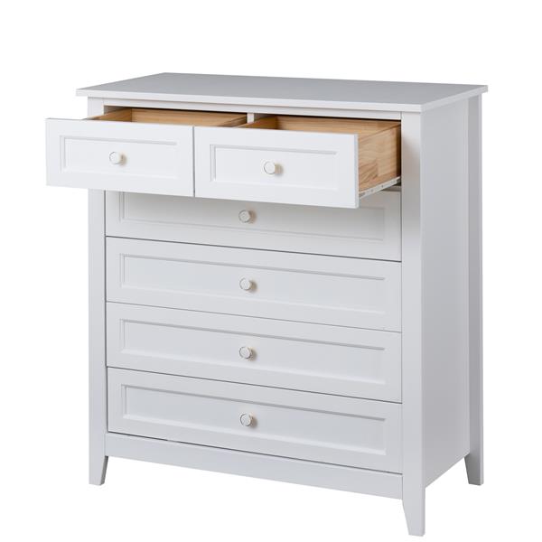 Solid Wood spray-painted drawer dresser bar,buffet tableware cabinet lockers buffet server console table lockers, retro round handle, applicable to the dining room, living room,kitchen corridor,white