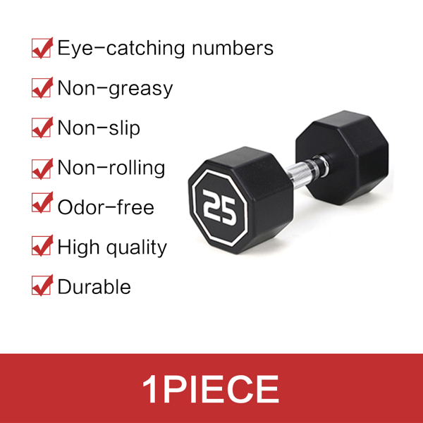 25LBS  APOLLO IR3920 Premium Octagonal Dumbbell, Large Numbers, Hard Chrome Plated Handle Dumbbells to Assist with Push-Ups