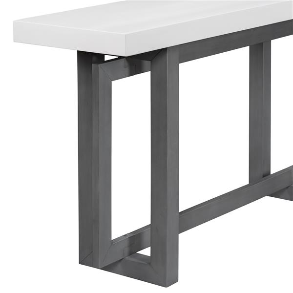 Contemporary Console Table with Wood Top, Extra Long Entryway Table for Entryway, Hallway, Living Room, Foyer, Corridor