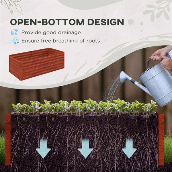 Garden Bed、Flower shelf,Wood Planter Box-Coffee