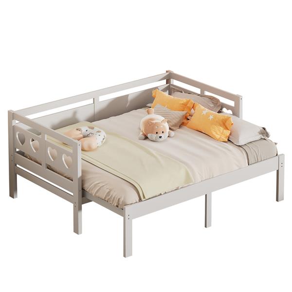 Twin Extending Daybed with Trundle, Wooden Daybed, White