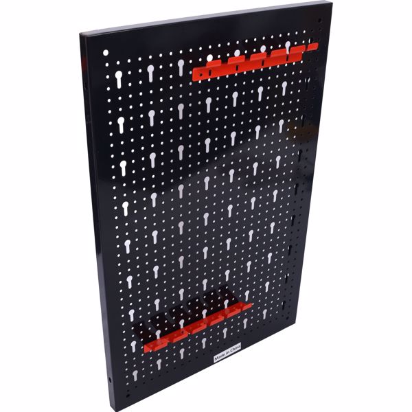 Pegboard Wall Organizer, 4ft Metal Garage Pegboard Tool Organizer w/3 Pegboards, Drill Bit Rack, Wrench Rack, Hooks Accessories, Wall-Mounted Tool Storage Pegboard for Workshop Warehouse, Black 