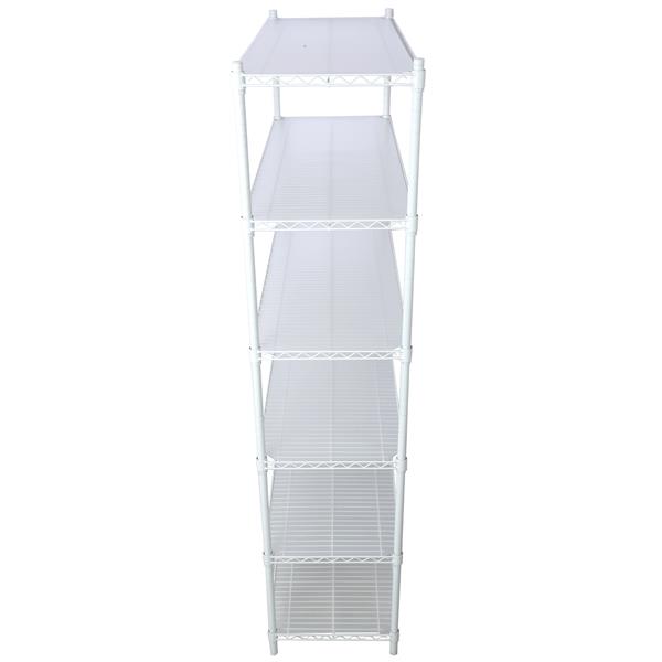 6 Tier 6000lbs Capacity NSF Metal Shelf Wire Shelving Unit, Heavy Duty Adjustable Storage Rack with Wheels & Shelf Liners for Commercial Grade Utility Steel Storage Rack, white - 84"H x 48"L x 20"D