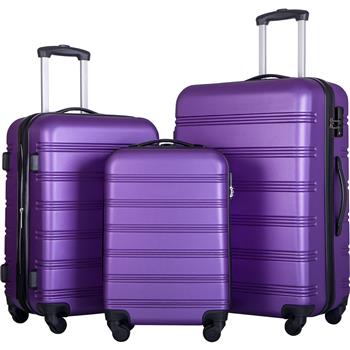 3 Piece Luggage Set Hardside Spinner Suitcase with TSA Lock 20\\" 24\\" 28\\" Available