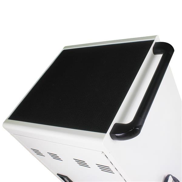 Mobile Charging Cart and Cabinet for Tablets Laptops 30-Device With Combination Lock(White)