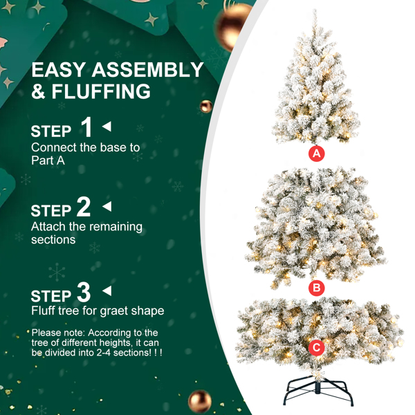 5FT PVC Memory Wire Christmas tree (With Light) 