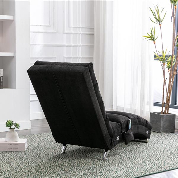 Linen Chaise Lounge Indoor Chair, Modern Long Lounger for Office or Living Room