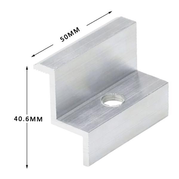 10x Modul - Endklemme 35 mm Solar PV Photovoltaik Aluprofil Befestigung Montage