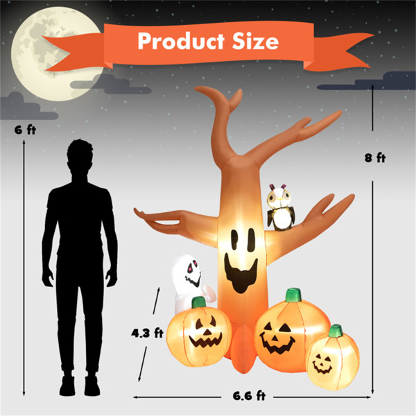 8-foot Halloween inflatable pumpkin