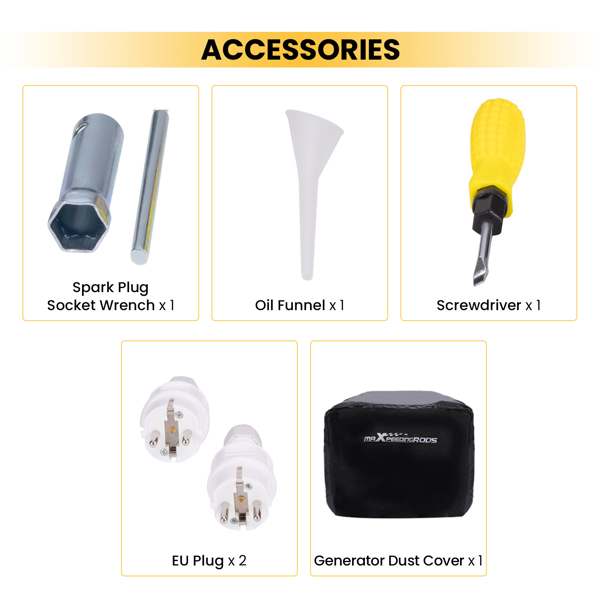 发电机3500W 变频发电机汽油应急发电机适用于户外派对【Amazon/Walmart/TEMU禁售】 -6