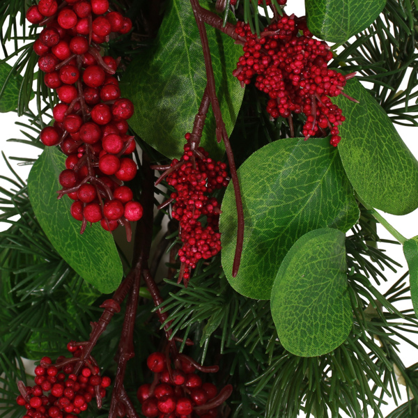 25.5" LEAVES/BERRY WREATH 