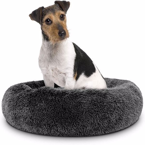 Hundebett Katzenbett Haustierbett Kuschelbett Bett Hundekorb Plüsch Donut Kissen