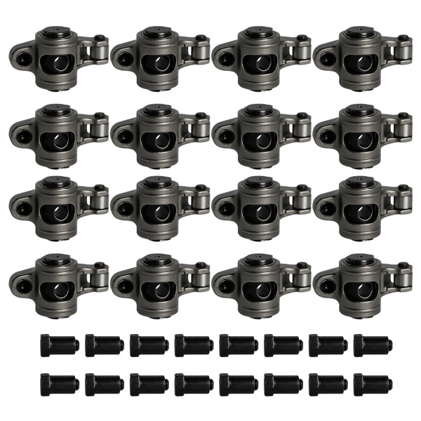 SBC 350 1.60 Ratio 3/8" Self-Aligning Stainless Steel Roller Rocker Arms + Nuts