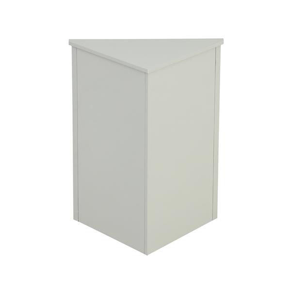 Grey Triangle Bathroom Storage Cabinet with Adjustable Shelves, Freestanding Floor Cabinet for Home Kitchen