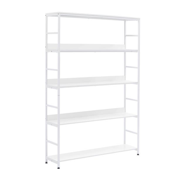 [VIDEO] 5-Tier Home Office Bookcase Open Bookshelf Storage Large 5 Shelf Bookshelf Furniture with Metal Frame, White