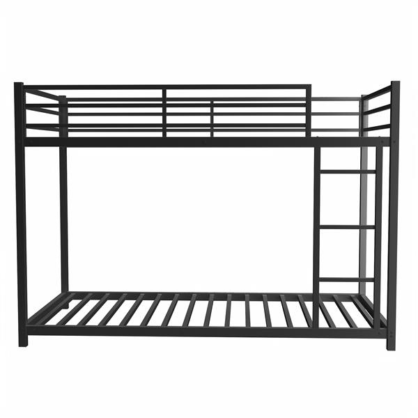 Metal Twin over Full Bunk Bed/ Heavy-duty Sturdy Metal/ Noise Reduced/ Safety Guardrail/No Box Spring Needed,Black