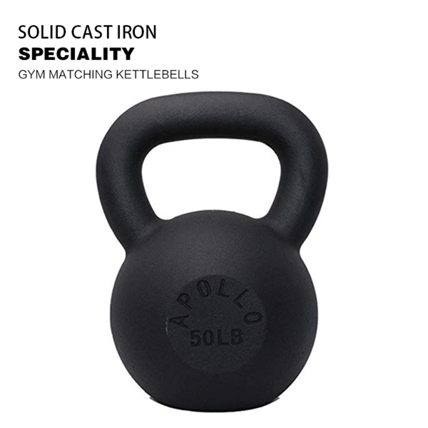 50LBS Solid Cast Iron Kettlebells  Ideal for Strength Training, Building Muscles