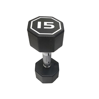 15LBS  APOLLO IR3920 Premium Octagonal Dumbbell, Large Numbers, Hard Chrome Plated Handle Dumbbells to Assist with Push-Ups