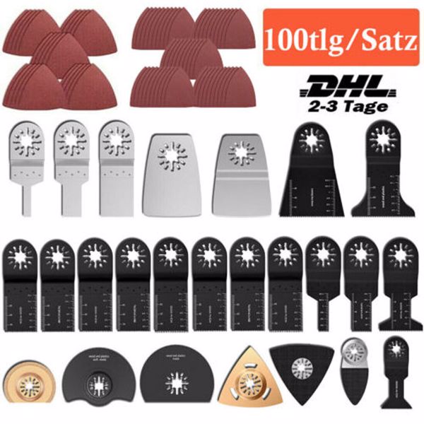 100xOszillierendes Sägeblätter Kit Multifunktionswerkzeug Zubehör Set Multi Tool