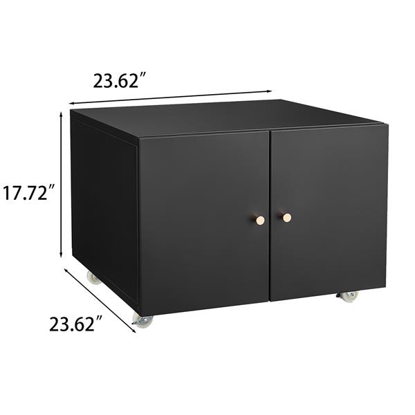 Office furniture Copier Cabinet BLACK 2 door steel copier stand mobile pedestal file Printer Stand