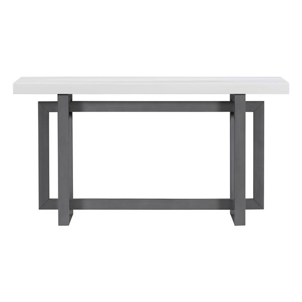 Contemporary Console Table with Wood Top, Extra Long Entryway Table for Entryway, Hallway, Living Room, Foyer, Corridor