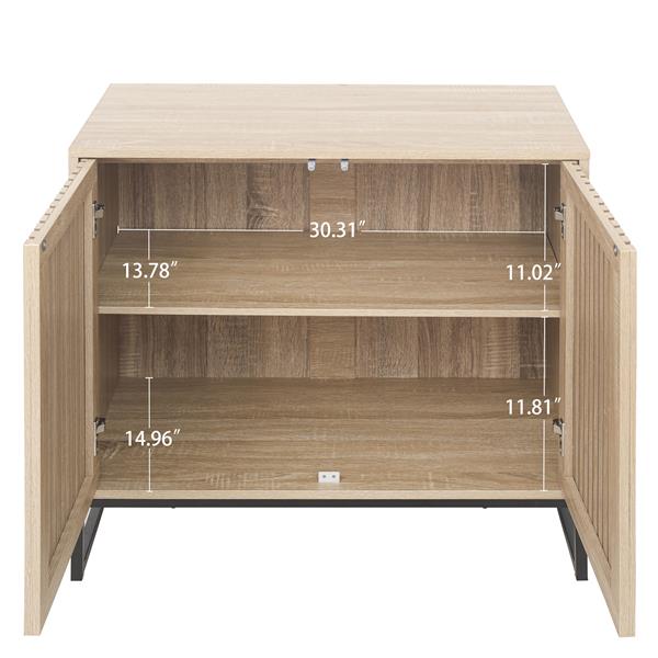 2 door cabinet, with 1 Adjustable Inner Shelves,  Storage Cabinet, Suitable for Living Room, Bedroom, Dining Room, Study