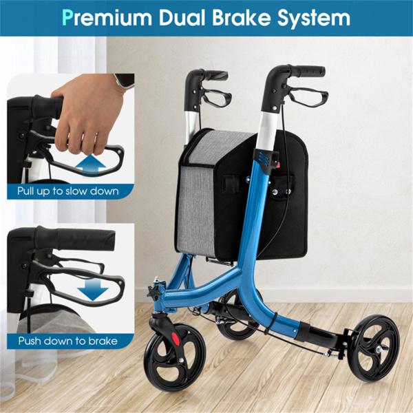 Foldable mobile walking aid with large shopping cart