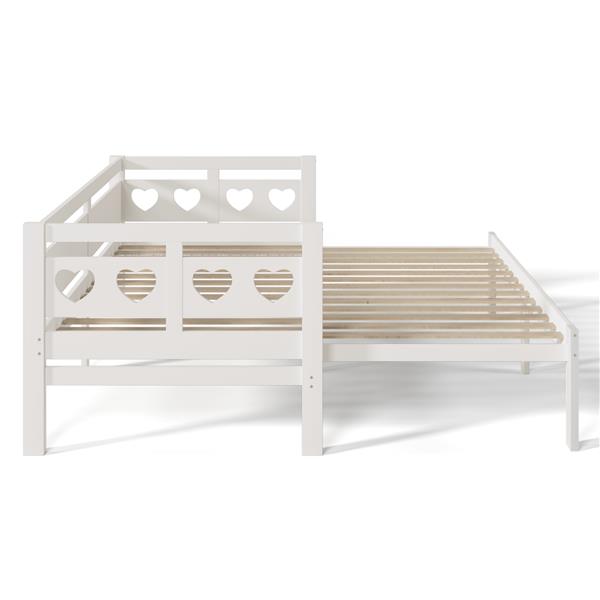 Twin Extending Daybed with Trundle, Wooden Daybed, White