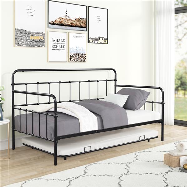 Metal Frame Daybed with trundle