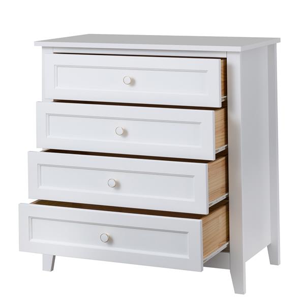 Solid Wood spray-painted drawer dresser bar,buffet tableware cabinet lockers buffet server console table lockers, retro round handle, applicable to the dining room, living room,kitchen corridor,white