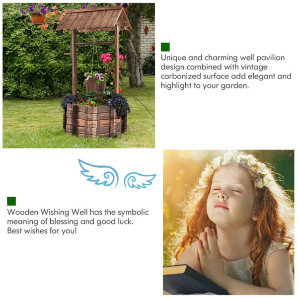 Wishing well flower pot