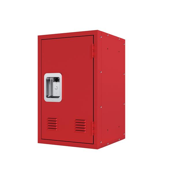 24" H Locker Storage Cabinet, Metal Locker Storage Cabinet with 1 Doors, Small Metal Locker,Lockable Storage Cabinet,for Employees,Office,Kids Locker - Assembly Required (Elegant Red)