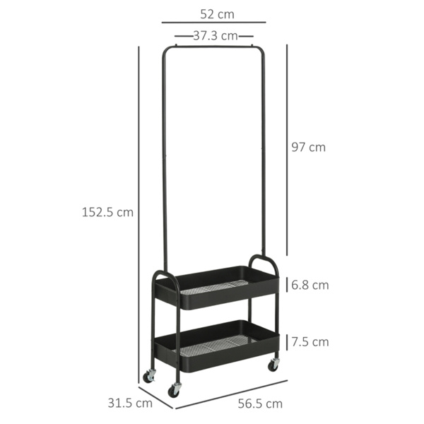 Coat rack with shoe stand