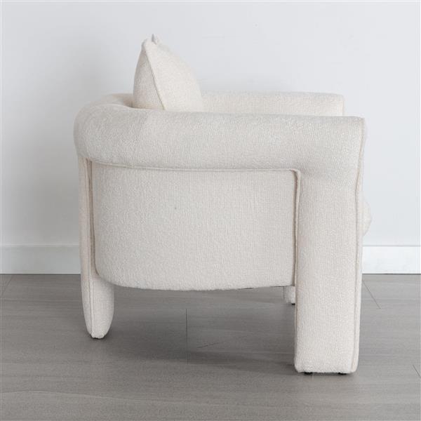 Modern Style Accent Chair Armchair for Living Room, Bedroom, Guest Room,Office, Ivory