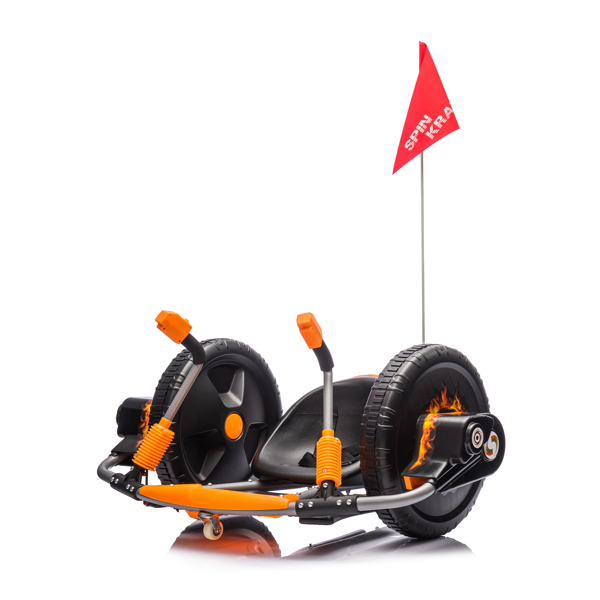 12V Kids Ride On Electric Toy,2WD,16'' exaggerated wheel,Dual handle control for 360 degree flexible steering and rotation,Solid metal frame,Provide a speed of 4.66 MPH For Kids Aged 6+.