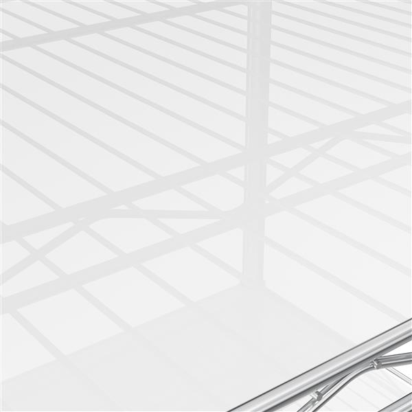 5-tier heavy-duty adjustable shelving and racking, 300 lbs. per wire shelf, With wheels, adjustable feet and shelf liners, for warehouses, supermarkets, kitchens, etc. 59.45 "L × 24.02 "W × 71.65 "H