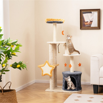 50” H Cat tree with sisal grab post and board