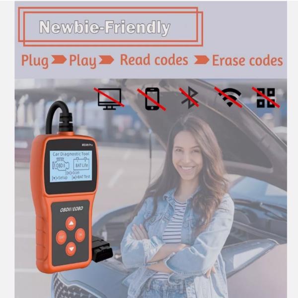 OBD2 Fault Code Reader for Cars Check Engine Light Vehicle Diagnostic Scan Tool