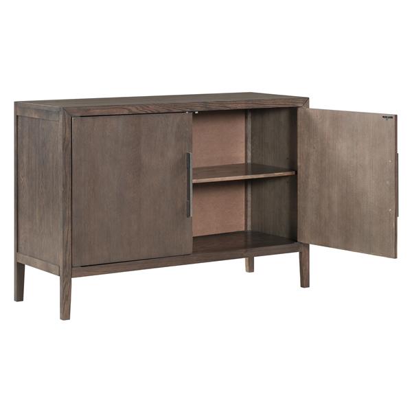 Storage Cabinet Sideboard Wooden Cabinet with 2 Metal handles and 2 Doors for Hallway, Entryway, Living Room